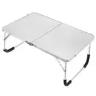 Foldable Laptop Table, Mini Picnic Bed Tray Reading Desks, Silver Gray