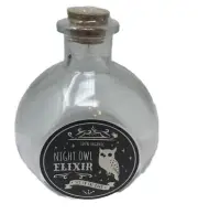 Halloween Glass Potion Bottle Night Owl Elixir witch potions Magic Potion￼￼