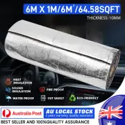 6*1m Car Auto Heat Deadener Insulation Proofing Sound Noise Deadening Foam 10mm (for: Mitsubishi)