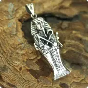 Egyptian Silver King Tutankhamen Locket ,Fortune, Pharaoh,Mummy