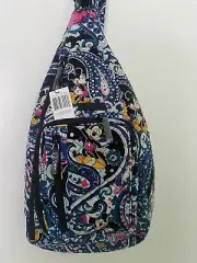 Vera Bradley Iconic Disney Sling Crossbody Mickey’s Whimsical Paisley Castle NEW