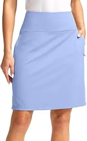 [G Gradual] 20" Golf Skorts Skirts for Women with 7 Pockets Knee Length Skort Athletic Modest Long Tennis Skirts for Women