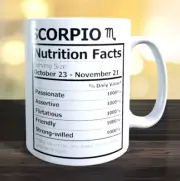 Scorpio Horoscope 11oz Mug - Horoscope Star Sign Astrology Zodiac Birthday