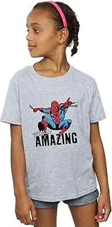 [Absolute Cult] Girls Spider-Man Amazing Cotton T-Shirt