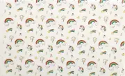 EDIBLE PATTERNED RICE WAFER PAPER UNICORN RAINBOW CAKE WRAP TOPPER