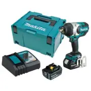 Makita BRUSHLESS HIGH TORQUE CORDLESS IMPACT WRENCH KIT 18V 5Ah 1/2" DTW1002RTJ