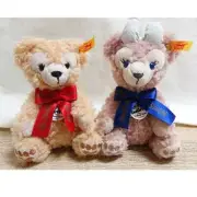 Steiff Little Duffy & Sherry May Plush Stuffed animal key chain Tokyo Disney Sea