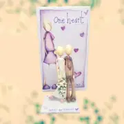 Country Artists One Heart Bride & Groom Figurine/Cake Topper - Hearts & Flowers