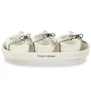 Mud Pie Home Circa Collection Cracker Dip App Appetizer 7 Pc Serving Set