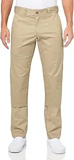 [Dickies] Mens Flex Skinny Straight Fit Double Knee Work Pants, 29W x 30L Steel Blue