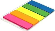 Repositionable Laminated Bookmarks 25 x 5 Colours 45 x 12 mm