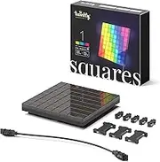 Twinkly Squares Extensions - App-Controlled LED Panels with 64 RGB (16 Million Colours) Pixels. Black. 1 Expansion Plates, Compatible Squares Starter Kit