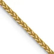 18 Inch 14K 1mm D/C Quadra Wheat Chain