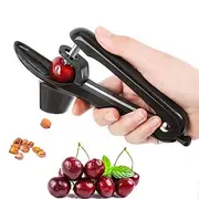 Cherry Pitter - Stainless Steel Cherries Corer Pitter Tool with Hand-held Push Design, Save Time Space for Making Cherry Jam with Lock Design