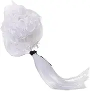JEWEDECO Lawyer Wig Mens Wig Men Apparel Curly Wig Lawyer Hairpiece Wig for Performance Judge Wig for Men Long Wig Gentleman Wig Decorative Wig Stage Performance Wig Men Wig White P Silk