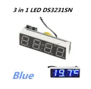 3 in 1 LED DS3231SN Digital Clock Temperature Voltage Module DIY Electronic Blue