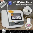 Benchtop Dishwasher Disinfection Residual Temperature Drying 6L Water Tank