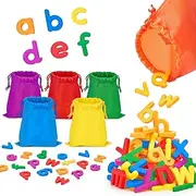 VoSinrly Magnetic Letters, 156 Pieces Lowercase Alphabet Fridge Magnets, ABC Magnets for Toddlers Kids, Educational Learning Plastic Letters Magnets Set for Kindergarten Classroom