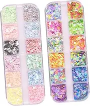 Ipetboom Manicure Sequin Confetti DIY Nail Art Glitter Set for Beginners Experts