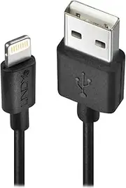 LINDY 0.5m USB to Lightning Cable, Black