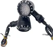 Indicators Flowing Turn Signal Motorcycle - Turn Signal Light Brake Running Lamp Flashing Light Blinker for Cafe Racer Sportste - Turn Signal Indicator (Color : Black)