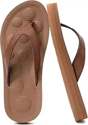 [QIGEGE] Womens Flip Flops Comfortable Yoga Mat Thong Sandals Non Slip Lightw Walking Slides