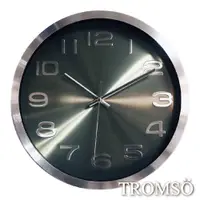 在飛比找PChome24h購物優惠-TROMSO風尚義大利金屬時鐘-金屬綠光