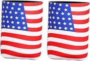 Hoement Beverage Bottle Insulation Cover Pcs American Flag Ring-Pull Can Warming Cover Heat Protection Sleeve Easy to Carry