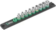 Wera Magnetic Socket Rail A4 9 Pce Set 1/4" Drive Metric 05005400001