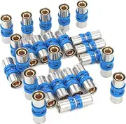LTWFITTING Press Fitting Coupling PEX 20 x 20 mm Sleeve Transition for Aluminium Composite Pipe Multilayer Composite Pipe with Sealing Rings Oring Heating Installation (Pack of 25)
