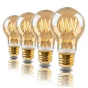 Vintage LED Edison Light Bulbs, A19 4W Dimmable Edison 4 Pack 2200k Warm White
