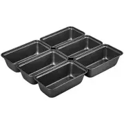 6 Pcs Nonstick Carbon Steel Baking Bread Pan Mini Loaf Pans Small Banana Bread