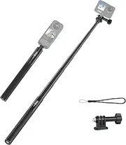 TP-13,131cm(51inch) Extension Selfie Stick for INSTA360 for GoPro 11 10 9 8 7, Insta Insta360 One X2 X One R EVO Action Cameras, Smartphone Gimbal Extension Pole for Sports Cam, Black