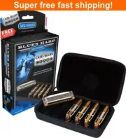Hohner Blues Harp 5-piece Harmonica Set with Case-NEW