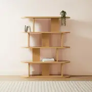 5 Tier Lozenge Bookshelf - Oak Look