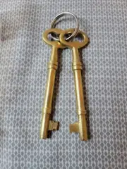 Skeleton Keys Copper Small Key Head Set Of Two