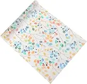 HAMPPLIES Colorful Leaf Pattern Privacy Window Film Aesthetic Static Cling for Bathroom Living Room and Bedroom Non Adhesive Film for Light Control and Sunlight Reduction