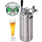 NutriChef Homebrew Mini Keg Stainless Steel CO2 Beer Dispenser System 128oz