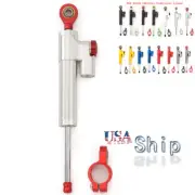 CNC Universal Steering Damper Stabilizer Linear Reversed Control Silver&Red