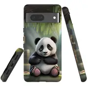 For Google Pixel 7 Tough Protective Cover, Happy Panda