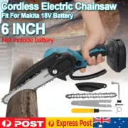 6'' Cordless Electric One-Hand Wood Cutting Saw Chainsaw For Makita 18V Battery