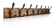Coat Rack Wall Mount 31.5'' Coat Hanger Wall Mount Burnt Brown Coat Hooks for...