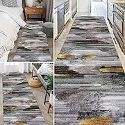 Modern Striped Hallway Carpet Narrow Runner Rug with Rubber Backing Non Slip Washable Floor Carpets for Kitchen Bedroom Laundry Room Entryway - Custom Length(2.3ft×19.7ft/70×600cm)