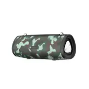 Catzon S39 Wireless bluetooth 5.0 Speaker 18W Outdoor Handheld Subwoofer 3 Driver Super Bass Louspeaker for Outdoor Dancn Party (Cam Green)