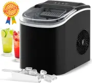 Portable Ice Maker Machine 12KG, Countertop Ice Cube Maker w/ Scoop & Basket