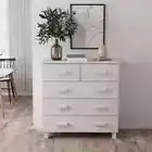 NNEVL Sideboard White 79x40x80 cm Solid Wood Pine