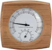 Elegant Cedar Sauna Thermohygrometer - Accurate Temperature & Humidity Monitoring for Wellness