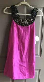 Pearl Georgina Chapman Women’s Size 4 Mini Dress Fuchsia New Pink