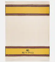 [Etro] Etro Embroidered wool and cashmere throw One Size beige