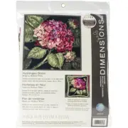 Dimensions Hydrangea Bloom Needlepoint Kit-14"X14" Stitched In Wool